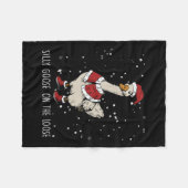 Gekke gans op de losse kerstmangans fleece deken (Voorkant (Horizontaal))