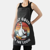 Gekke gans op de losse meditatie yoga retro schort (Insitu)