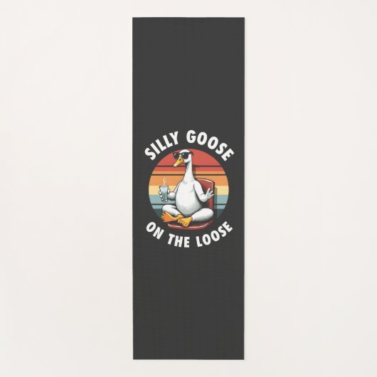 Gekke gans op de losse meditatie yoga retro yogamat (Voorkant)