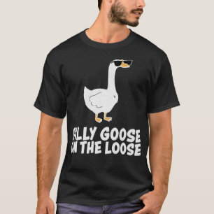 Gekke gans op de losse premie t-shirt