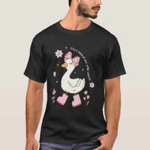Gekke gans op de losse Schattigee gans coquette bo T-shirt
