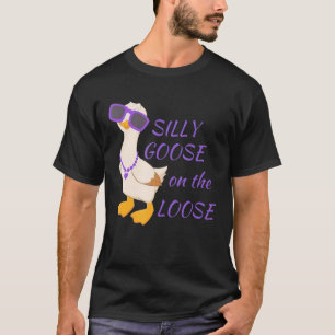 Gekke gans op de losse schimmelboeien geeft Kinder T-shirt