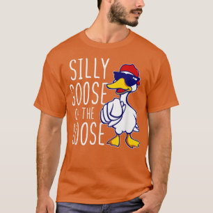 Gekke gans op de losse schimmelboeien geeft Kinder T-shirt