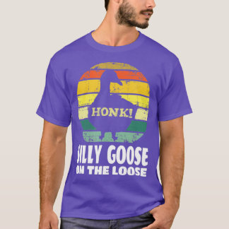 Gekke gans op de losse schimmelvogel t-shirt