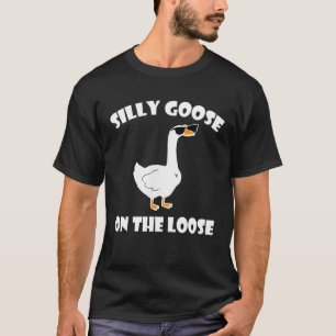 Gekke gans op het Gezegde van de losse grappigheid T-shirt