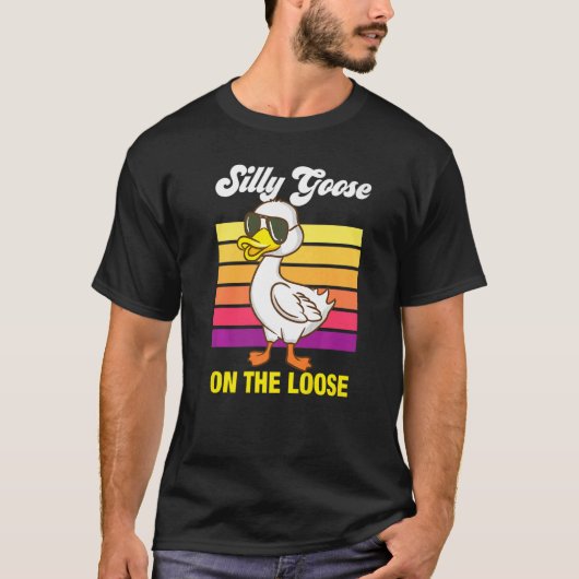 Gekke gans op het losse prijszettingsthema t-shirt (Voorkant)