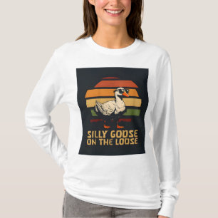 gekke gans op het losse shirt, t-shirt