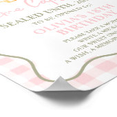 Gekke Gans Roze 1e Verjaardag Tijd Capsule Poster (Hoek)