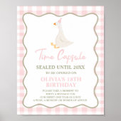Gekke Gans Roze 1e Verjaardag Tijd Capsule Poster (Voorkant)