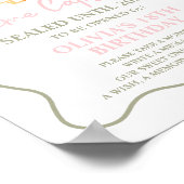 Gekke Gans Roze 1e Verjaardag Tijd Capsule Poster (Hoek)