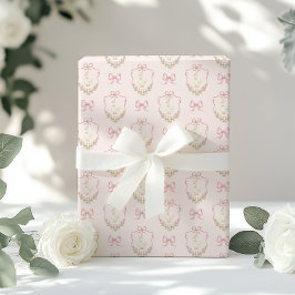 Gekke Gans Roze Boog Kam  baby shower Wra Cadeaupapier
