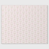 Gekke Gans Roze Boog Kam baby shower Wra Cadeaupapier (Vlak)