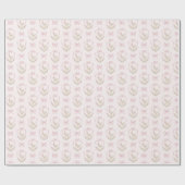 Gekke Gans Roze Bow Crest baby shower Cadeaupapier (Vlak)