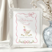 Gekke Gans Roze strik Baby's zijn lief Poster