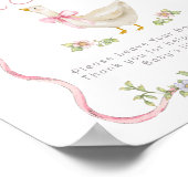 Gekke gans Roze strik Boeken voor baby Poster (Hoek)