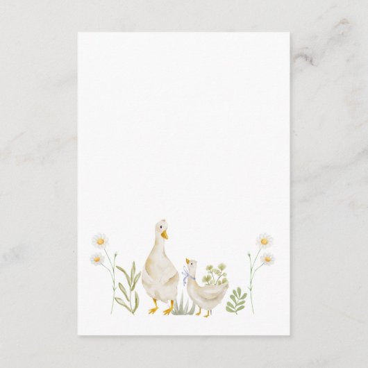 Gekke Gans Schattigee Waterverf Luier Raffle Informatiekaartje (Achterkant)