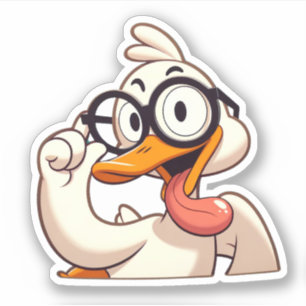 Gekke gans sticker