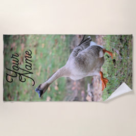 Gekke gans strandlaken