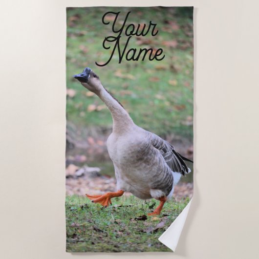 Gekke gans strandlaken (Voorkant)