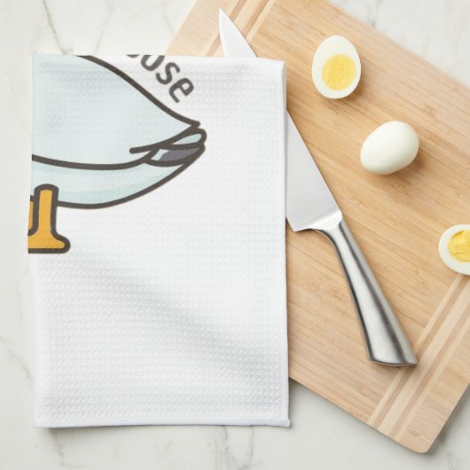 Gekke gans theedoek (Quarter Fold)