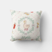 Gekke Gans Thema Schattigee Ganzen Roze Custom Kussen (Voorkant)