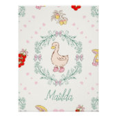 Gekke Gans Thema Schattigee Ganzen Roze Custom Perfect Poster (Voorkant)