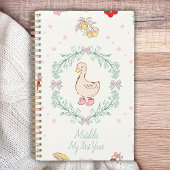 Gekke Gans Thema Schattigee Ganzen Roze Custom Planner