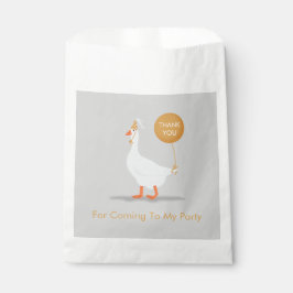 Gekke Gans Verjaardag Bedankt Grijs en Geel Bedankzakje