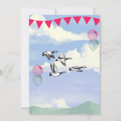 Gekke Gans Verjaardagsuitnodiging Kaart (Achterkant)