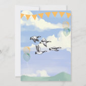 Gekke Gans Verjaardagsuitnodiging Kaart (Achterkant)