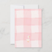 Gekke gans vierde verjaardag kaart (Achterkant)