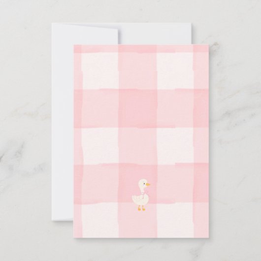 Gekke gans vierde verjaardag kaart (Achterkant)