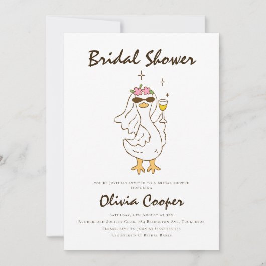 Gekke Gans Vrijgezellenfeest Kaart (Voorkant)