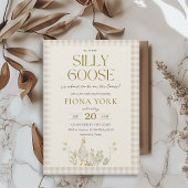 Gekke Gans Waterverf Genderneutraal Baby shower Kaart