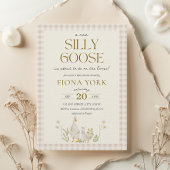 Gekke Gans Waterverf Genderneutraal Baby shower Kaart