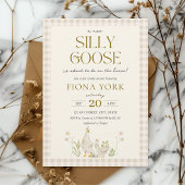 Gekke Gans Waterverf Genderneutraal Baby shower Kaart