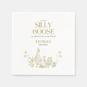 Gekke Gans Waterverf Genderneutraal Baby shower Servet (Voorkant)
