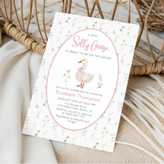 Gekke Gans  Wildflower Girl Baby shower Kaart