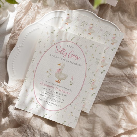 Gekke Gans  Wildflower Girl Baby shower Kaart
