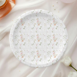 Gekke Gans  Wildflower Girl Baby shower Papieren Bordje