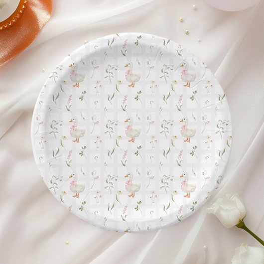 Gekke Gans  Wildflower Girl Baby shower Papieren Bordje