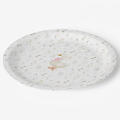 Gekke Gans  Wildflower Girl Baby shower Papieren Bordje (Gekanteld)
