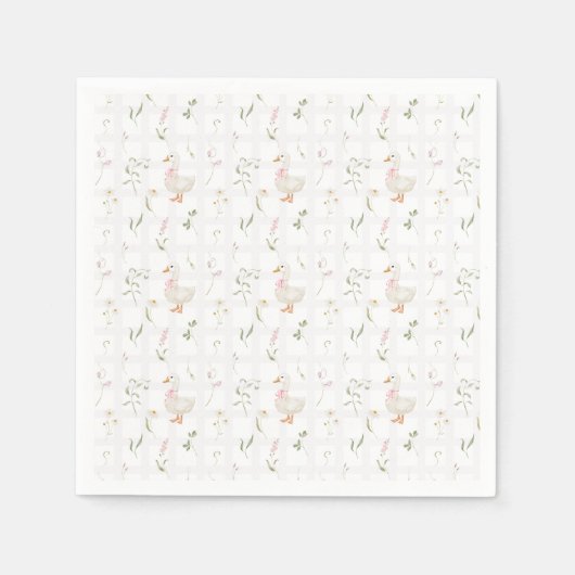 Gekke Gans  Wildflower Girl Baby shower Servet (Voorkant)