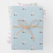 gekke gans Wrapping Paper Flat Sheet Set van 3 (In situ)