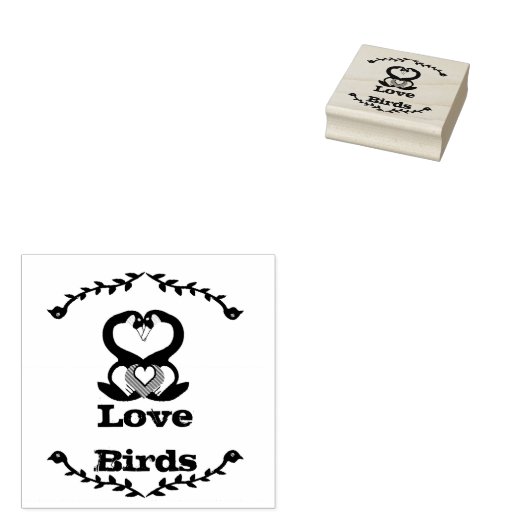 Gekke ganzen Tortelduifjes voor de ganzenfamilie Rubberstempel (Gestempeld)