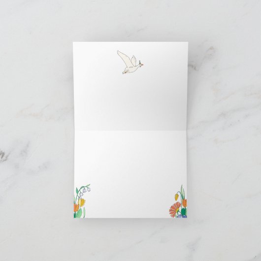 Gekke ganzenparade blanco bedankkaart (Binnen)