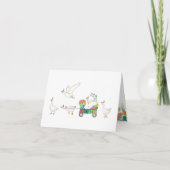 Gekke ganzenparade blanco bedankkaart (Voorkant)