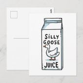 Gekke ganzensap briefkaart (Voorkant / Achterkant)