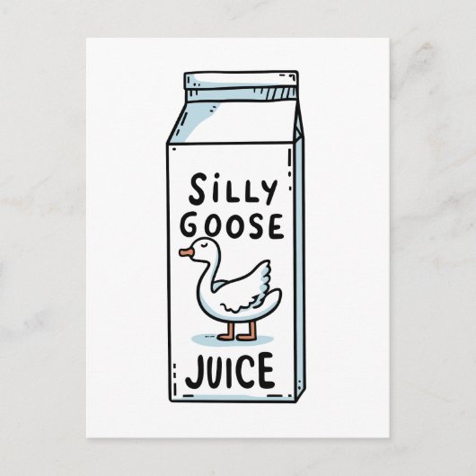 Gekke ganzensap briefkaart (Voorkant)