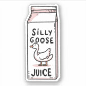 Gekke ganzensap sticker (Voorkant)
